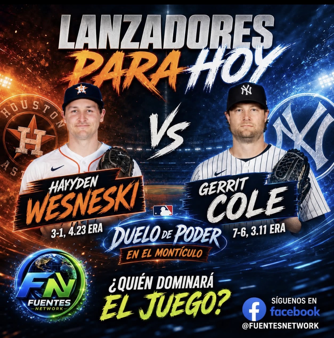 Lanzadores para hoy